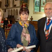 Town award winners Jackie Monk and Kathleen Shannon with Deputy Mayor Cllr Coleman