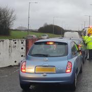 Essex Police carried out vehicle checks in Thremhall Avenue, Stansted