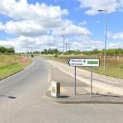 The entrance to Woodside Way in Great Dunmow, where the community and sports centre would be