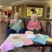 Deirdre and Rosemary from Mountfitchet Care Home have been knitting for newborn babies