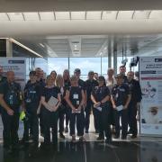 Specialist officers visited Stansted Airport to raise awareness