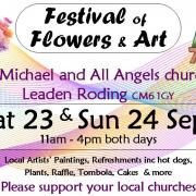 The Festival of Flowers Art is taking place in Leaden Roding