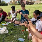 Felsted pupils helped create the firefly installation