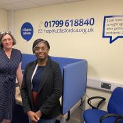 MP Kemi Badenoch with Uttlesford CAB chief executive Kate Robson