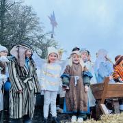 Dunmow children took part in the Live Nativity at St Mary's Church