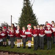 Felsted Primary School pupils performed at Mulberry Homes' Felsted Gate development