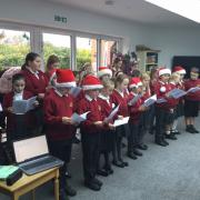 The Felsted Primary School Choir Club performed at care homes