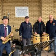 Andrew, Ian, Del and Richard from Great Dunmow Town Band