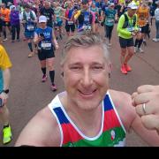 Dunmow headteacher Alex Burden ran the London Marathon for charity