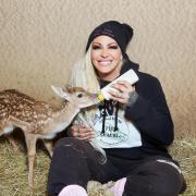 Ex-glamour model Jodie Marsh at Fripps Farm