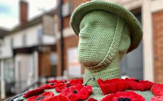 Kathleen Shannon and Jackie Monk's post box topper marks Armistice Day 2021. Margaret Cole, president of Great Dunmow's Royal British Legion branch, praised the pair for a 