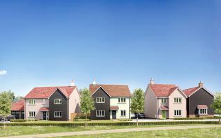 A prospective view of street scene plots at The Orchard development in Little Dunmow