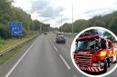 A13 - Firefighters rescued a woman trapped in her car