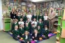 Success - Staff and pupils at Glebe Primary School