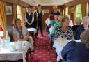 Roding Friendship Club members enjoyed tea in the train carriage