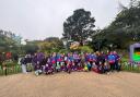 Thaxted scouts and girl guides at Chessington World of Adventures