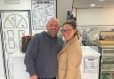 David and Francesca at The Little Box Bagel Shop