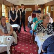 Roding Friendship Club members enjoyed tea in the train carriage