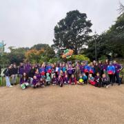 Thaxted scouts and girl guides at Chessington World of Adventures