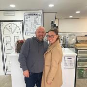 David and Francesca at The Little Box Bagel Shop