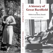 Wilfred and Betty Dunell, and the book cover for 'A History of Great Bardfield'