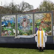 The billboard-style installation was unveiled by the Rev. Kate Bottley