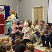 Teachers got hit in the face with custard pies for Children in Need