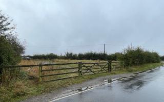 The land up for auction off Bardfield Road